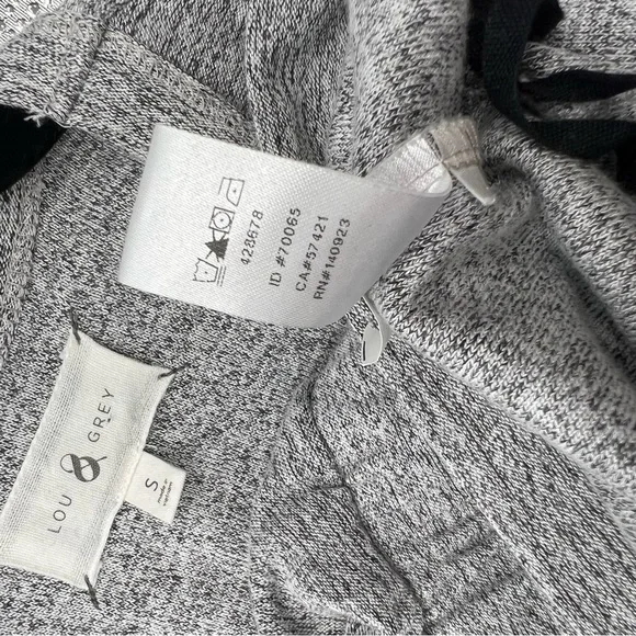 Lou & Grey Marlknit Blouson Mini Dress Sweater Heathered Gray Jersey S - Picture 9 of 9